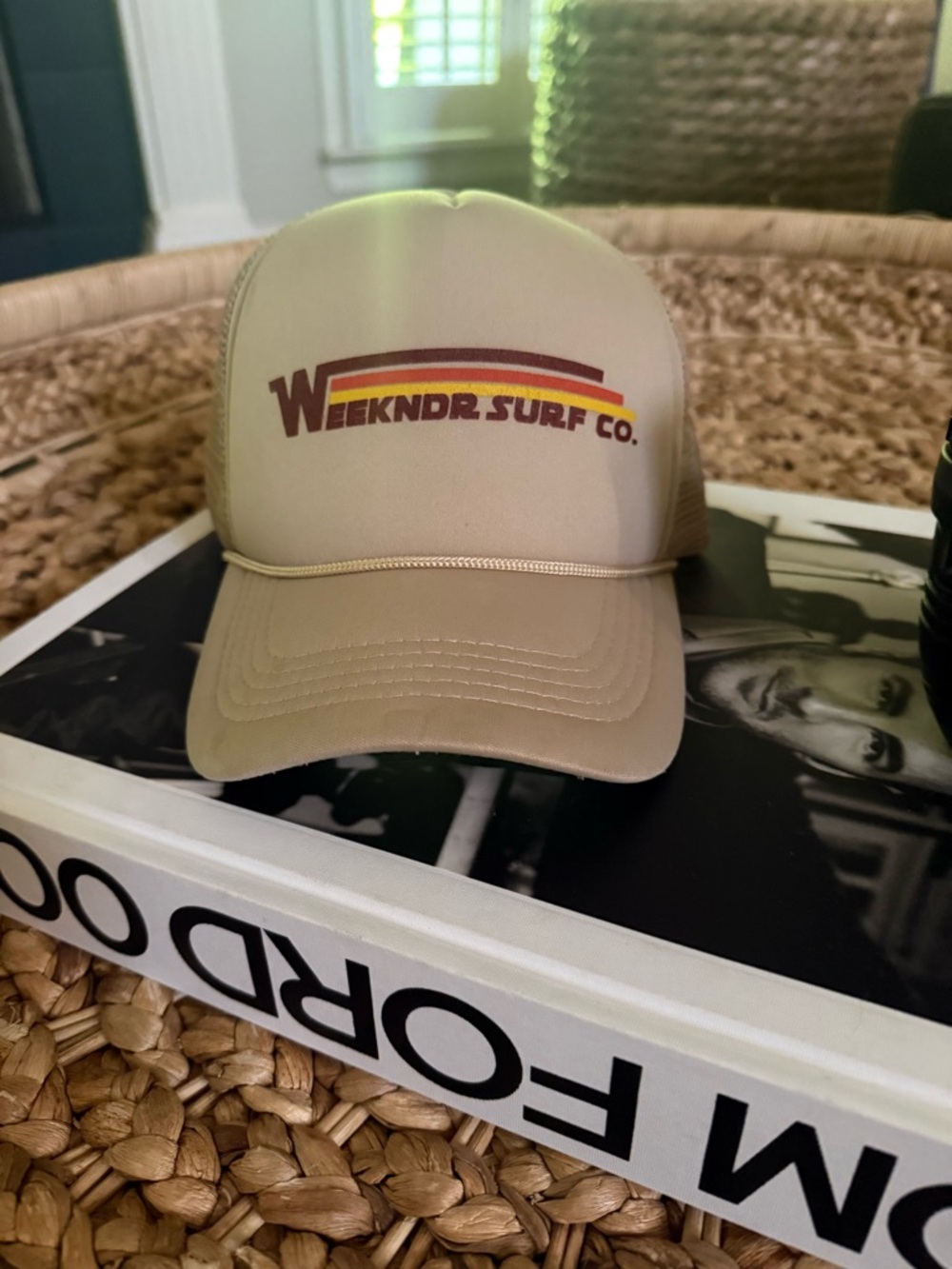 Weekndr Surf Co. Beige Trucker Hat